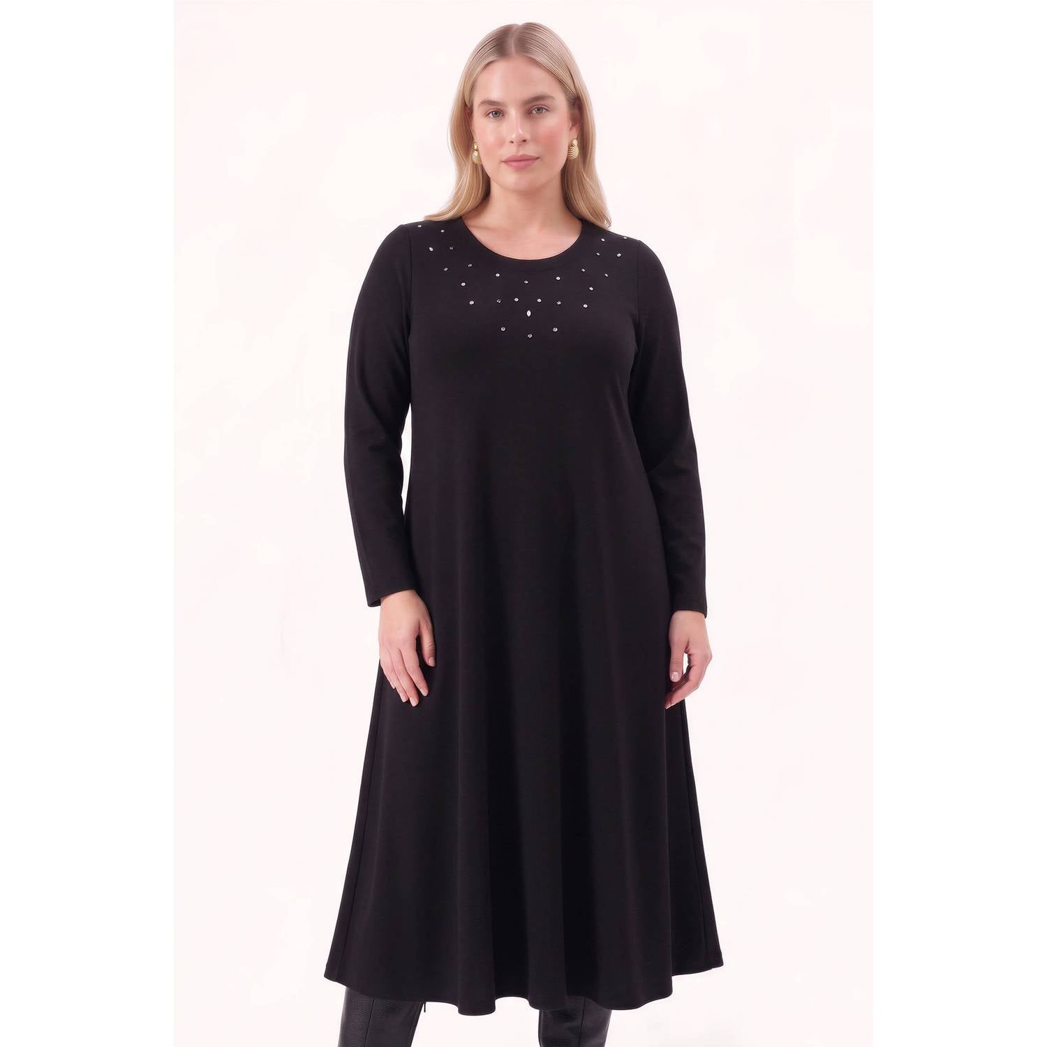 YOEK Plus Size jurk zwart