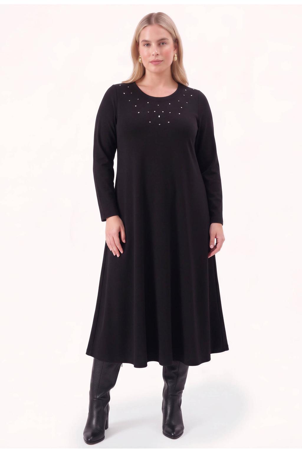 YOEK Plus Size jurk - zwart