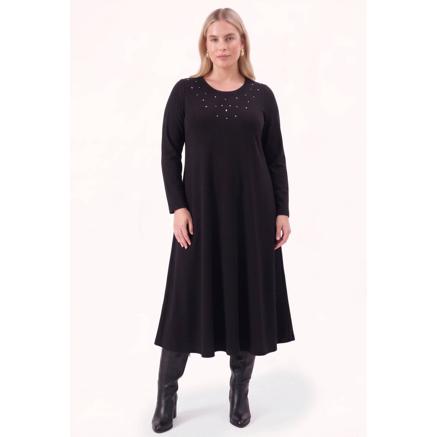 YOEK Plus Size jurk zwart