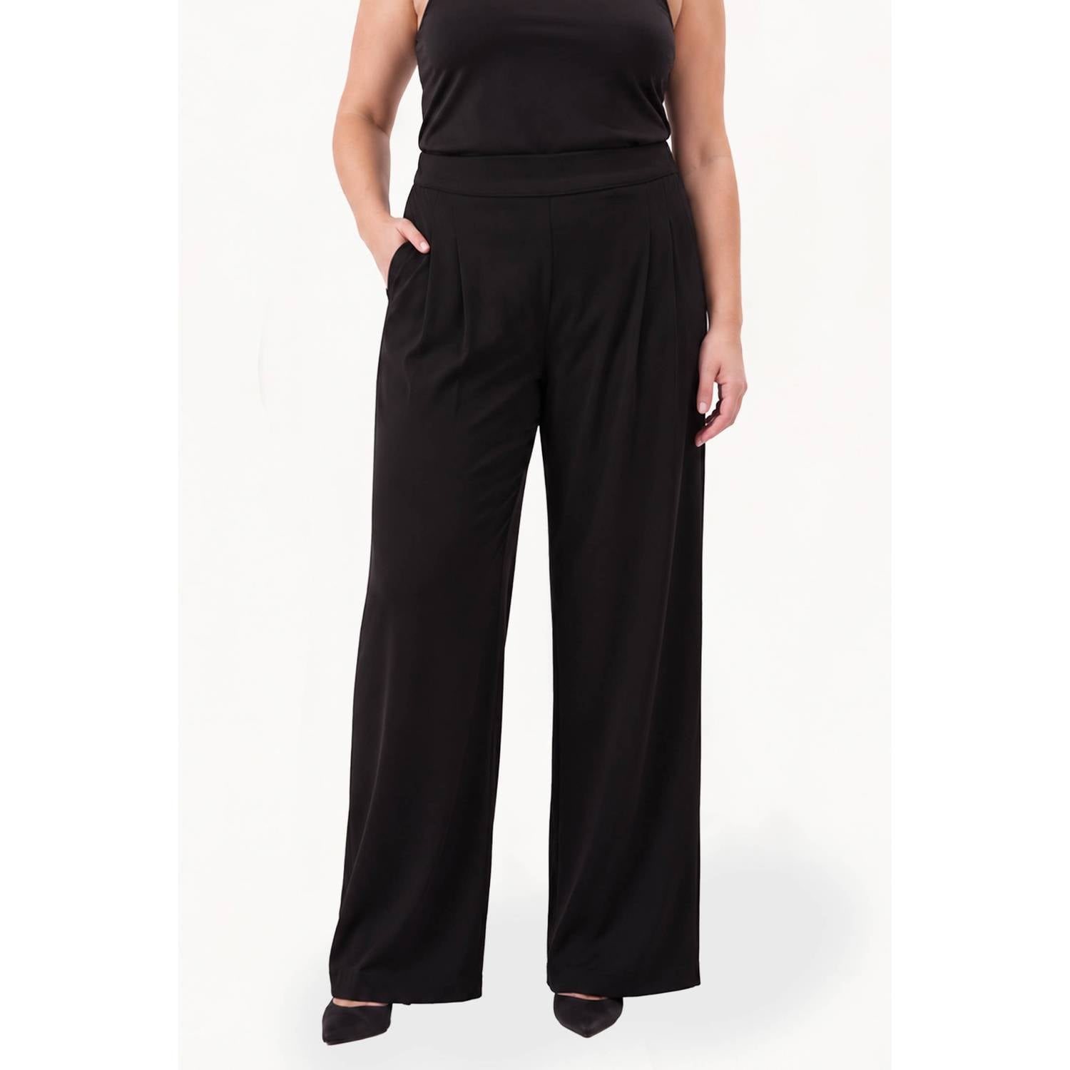 YOEK Plus Size broek zwart