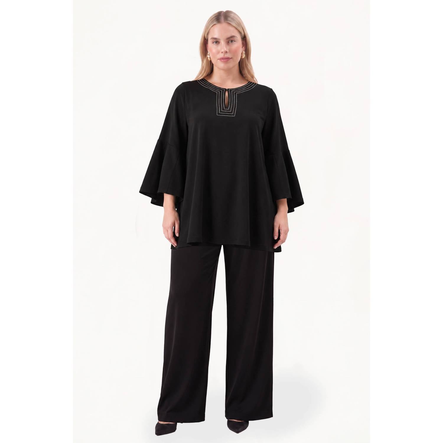 YOEK Plus Size broek zwart