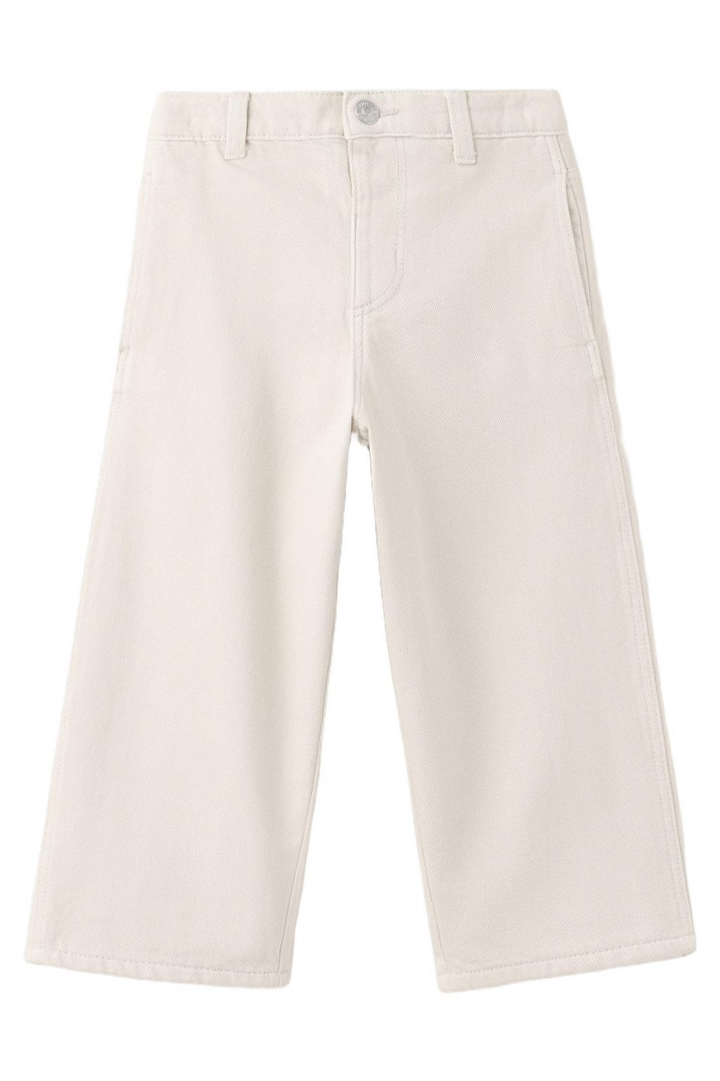 Mango Kids wide leg jeans - ecru