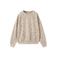 Mango Kids sweater met panterprint - pastelbruin