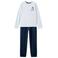 Mango Kids pyjama met backprint - grijs/blauw