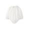 Mango Kids katoenen romper - naturel wit