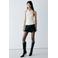 Mango mini rok met wol - zwart