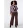 MS Mode gestreepte longsleeve - lila/donkerbruin