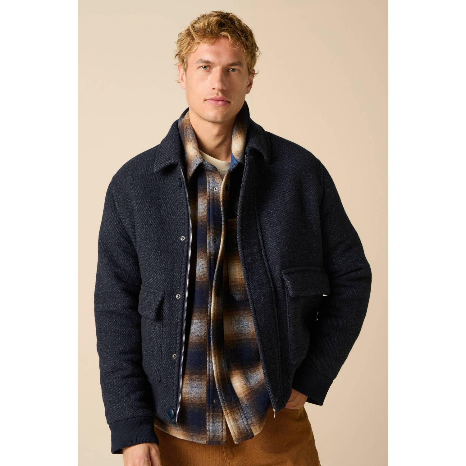 Sissy-Boy jas met wol donkerblauw