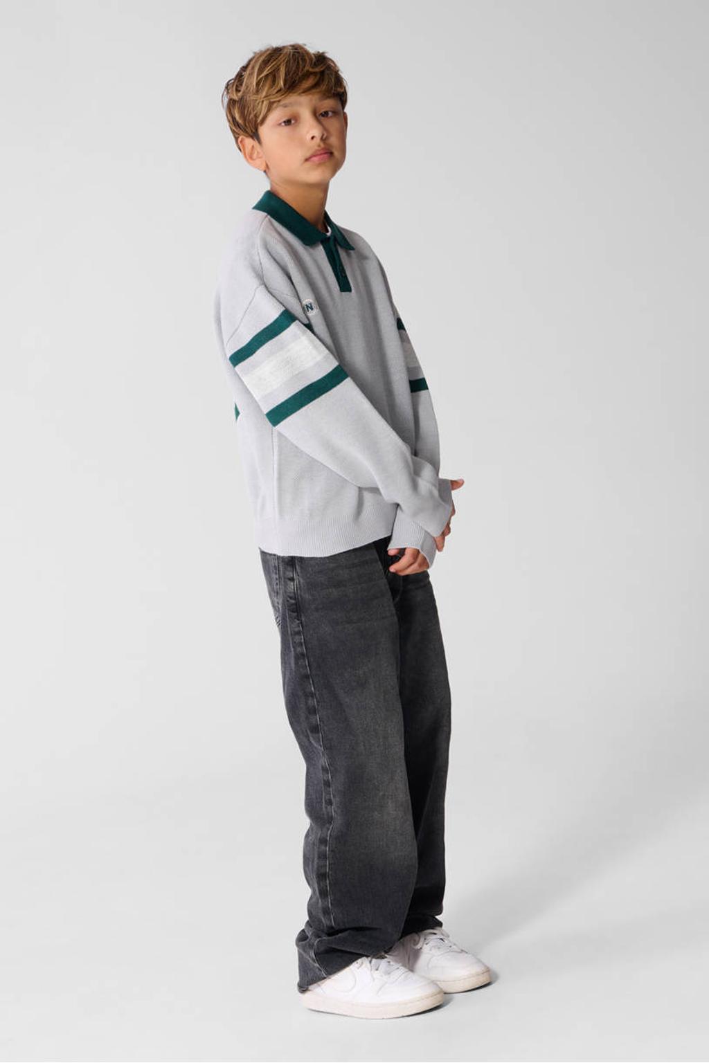 Shoeby sweater met backprint - lichtgrijs