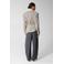 Shoeby geruite blouse met parels - beige/grijs