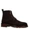 Manfield suède veterboots met profielzool - bruin