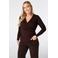 MS Mode asymmetrische top - donkerbruin