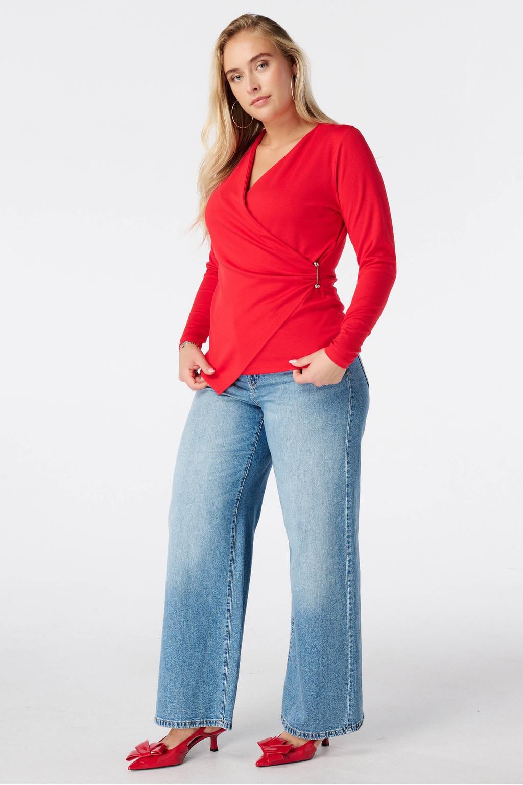 MS Mode asymmetrische top - rood