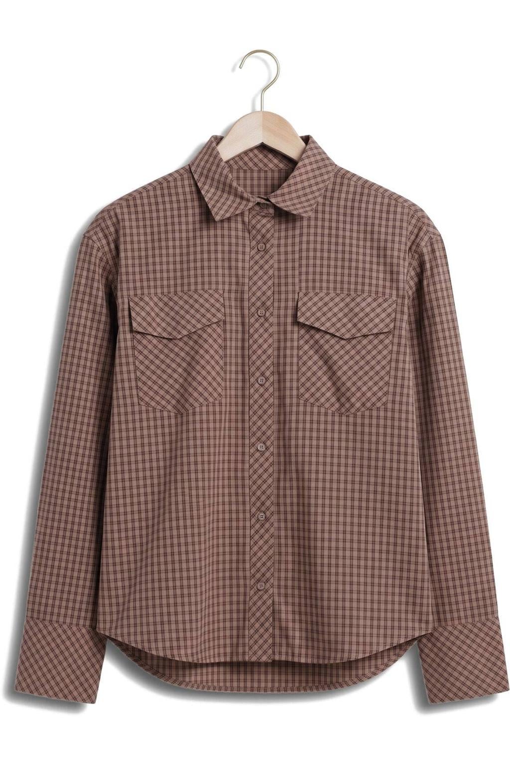 Notre-V Blouses Nv-isabe Mini Check Bruin