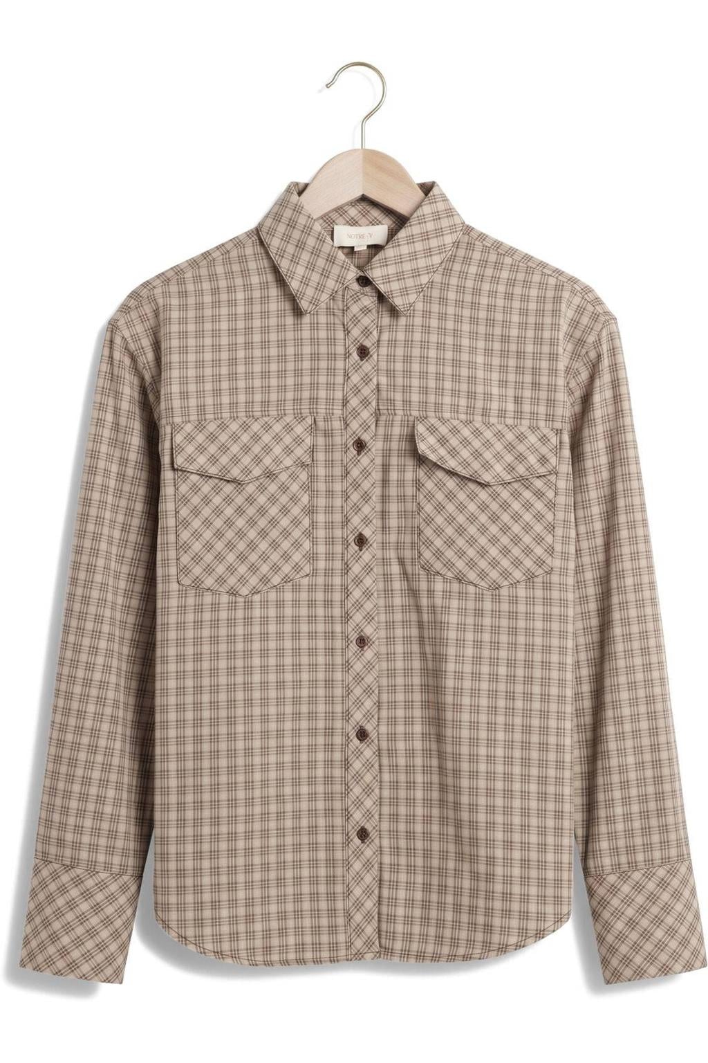 Notre-V Blouses Nv-isabe Check Beige