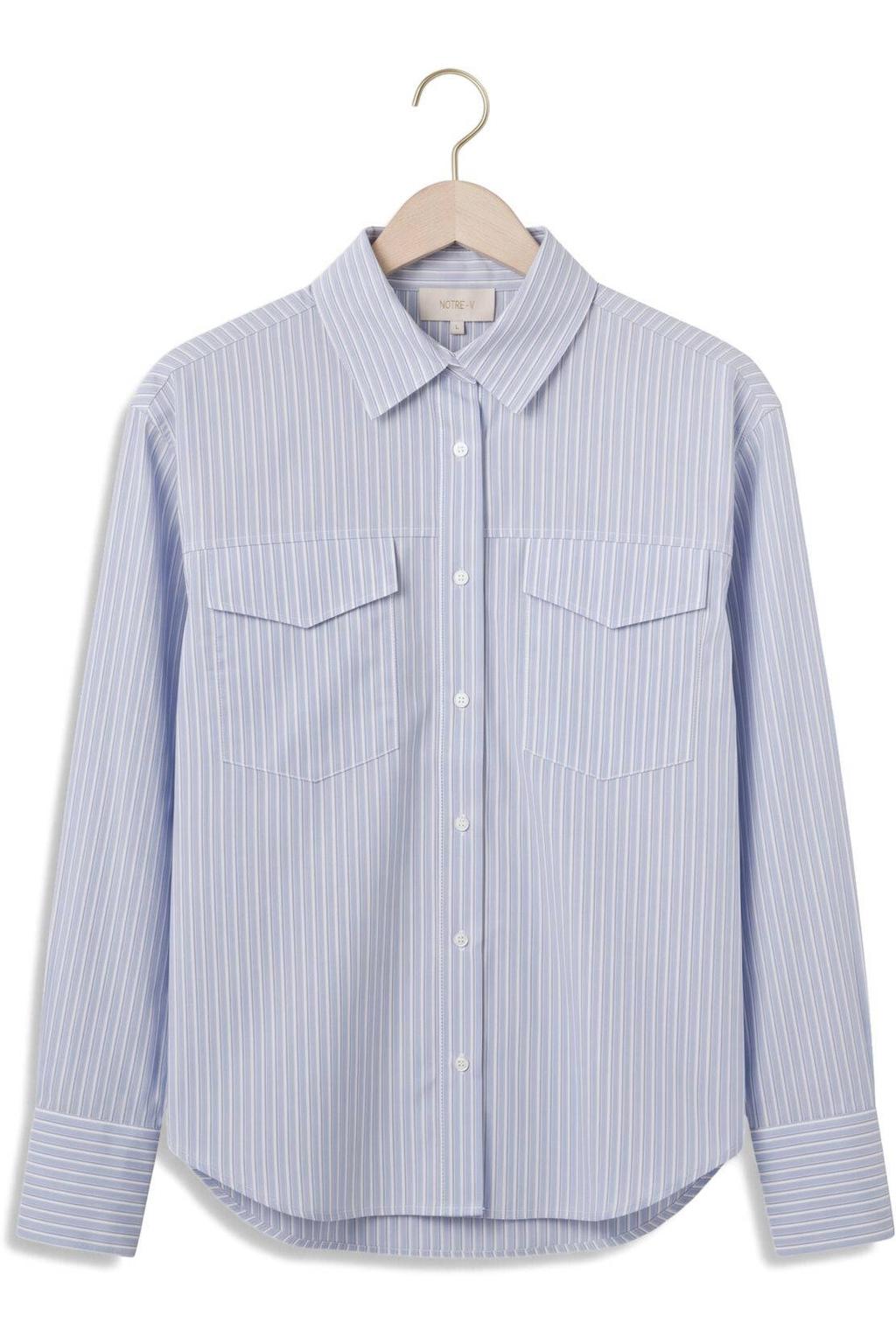Notre-V Blouses Nv-ingrid Lichtblauw