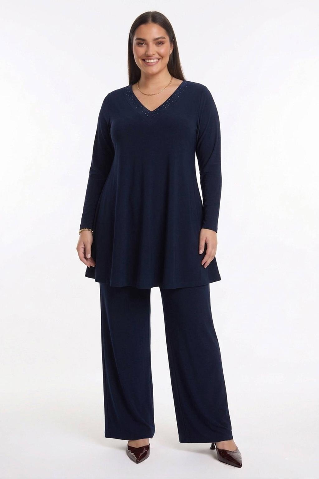 YOEK Plus Size tuniek - blauw