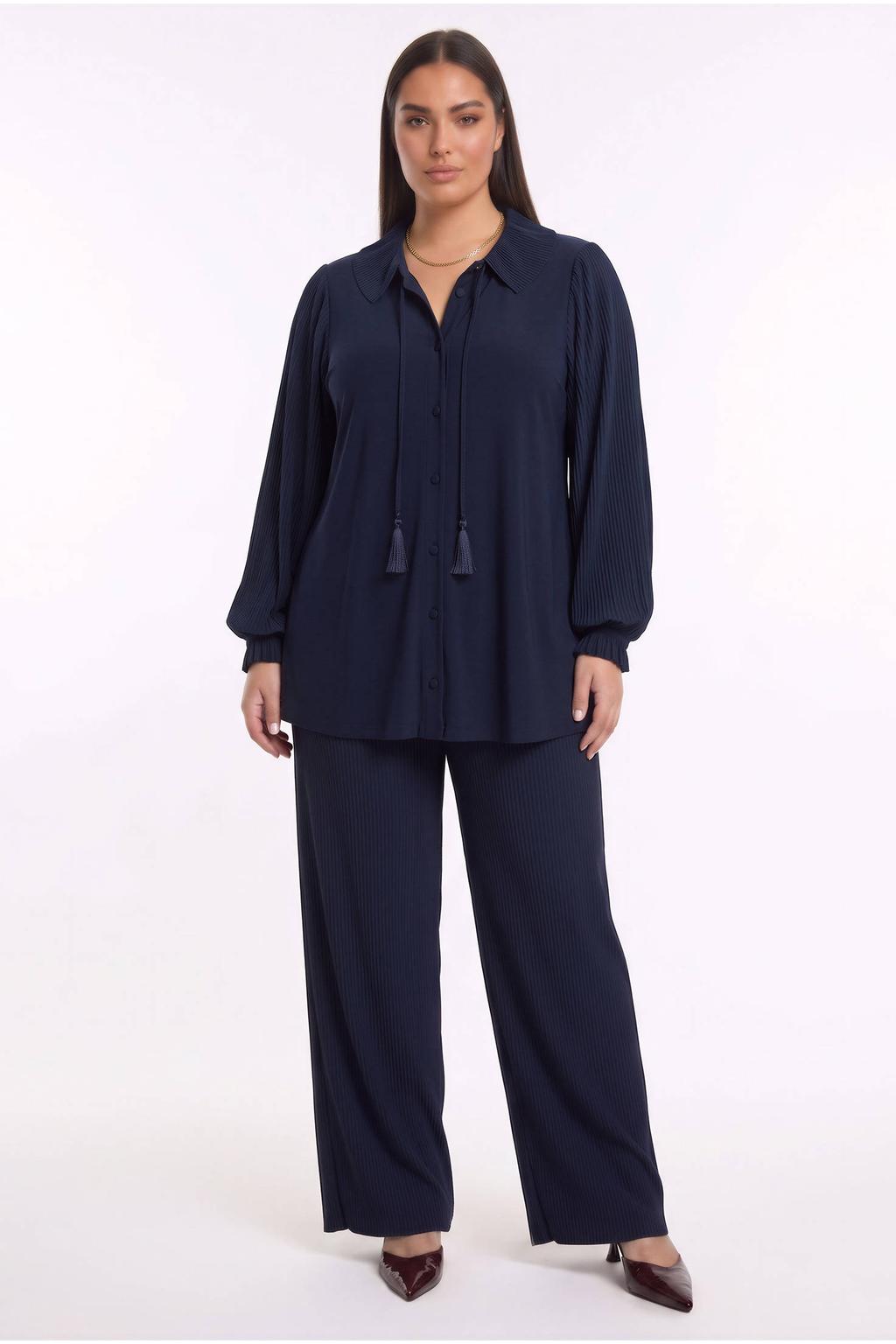 YOEK Plus Size broek - blauw