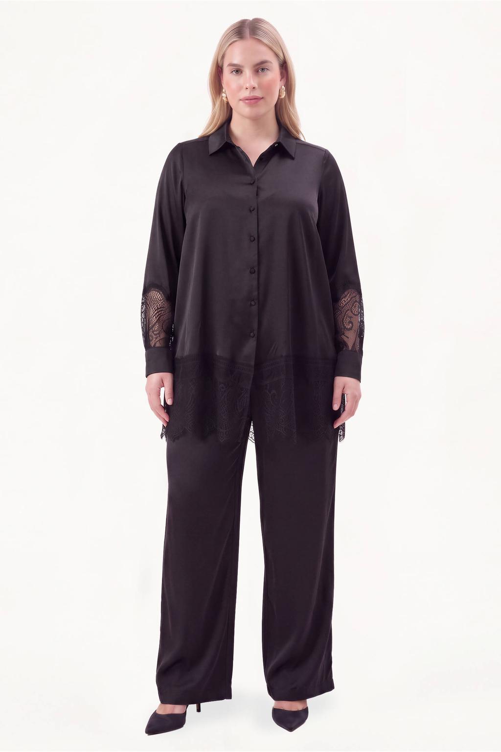 YOEK Plus Size T-shirt - zwart