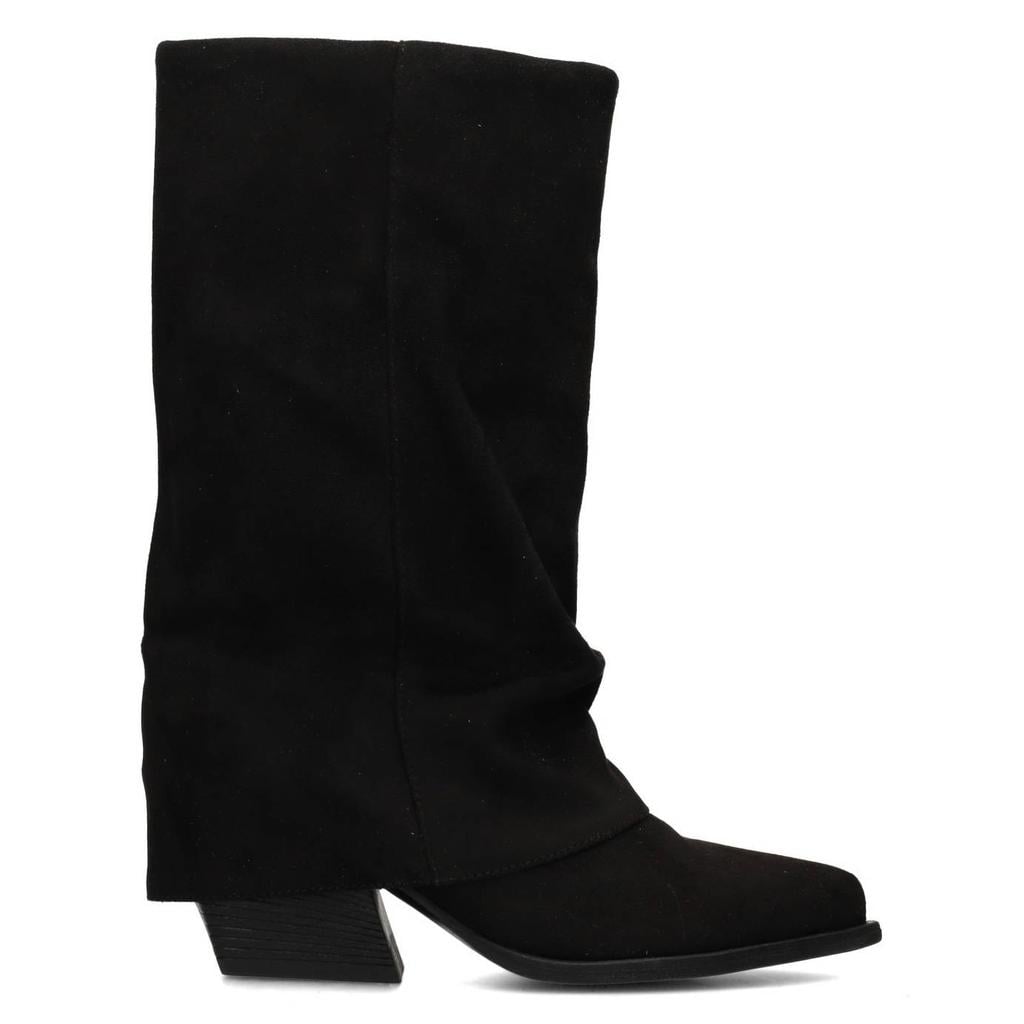 POSH by Poelman Lois suèdelook cowboy boots met blokhak - zwart