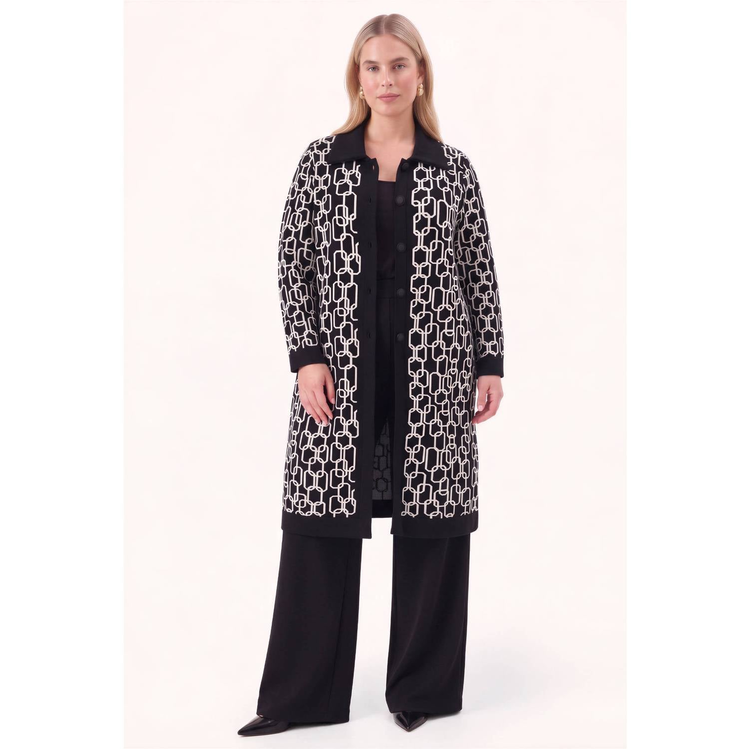 YOEK Plus Size vest zwart