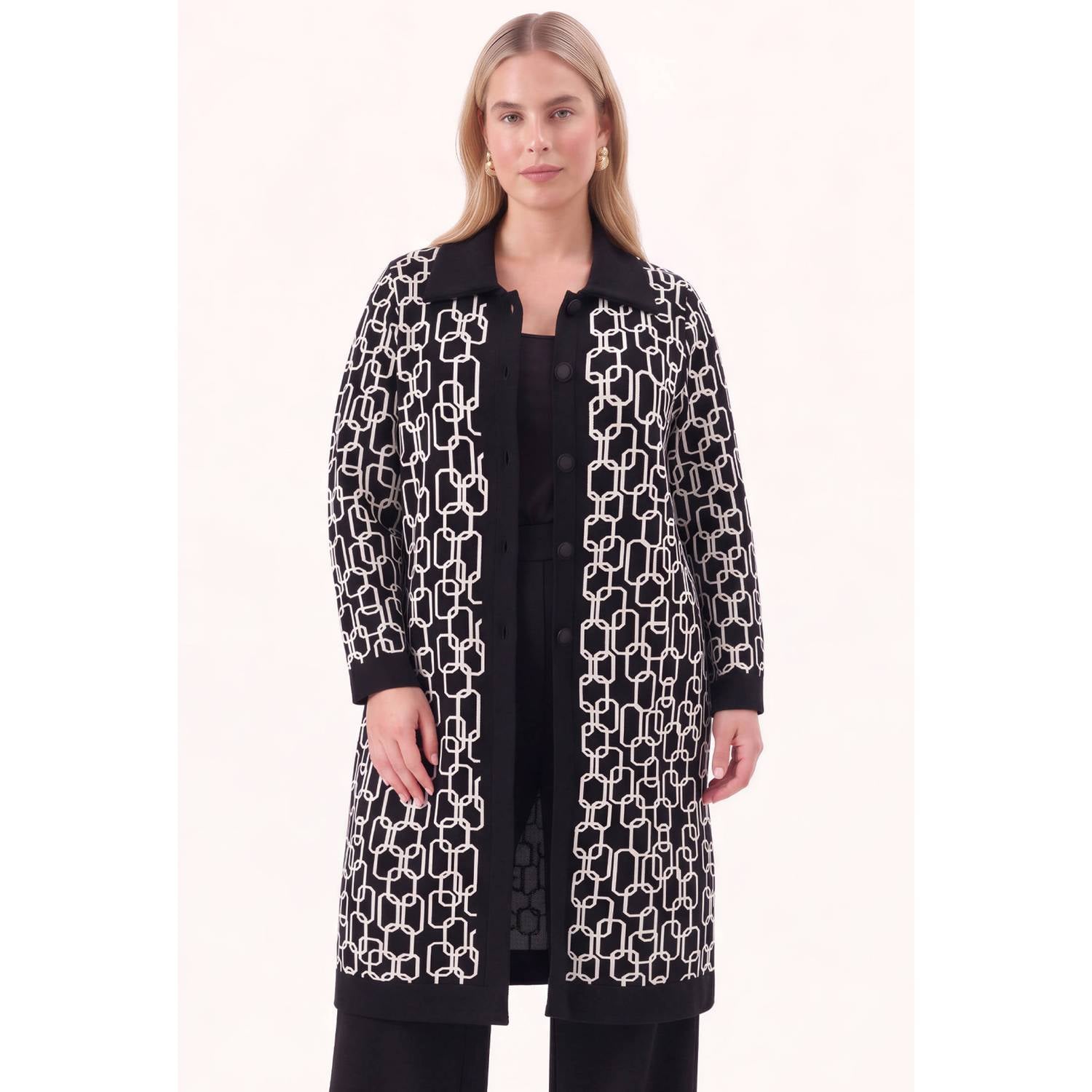 YOEK Plus Size vest zwart
