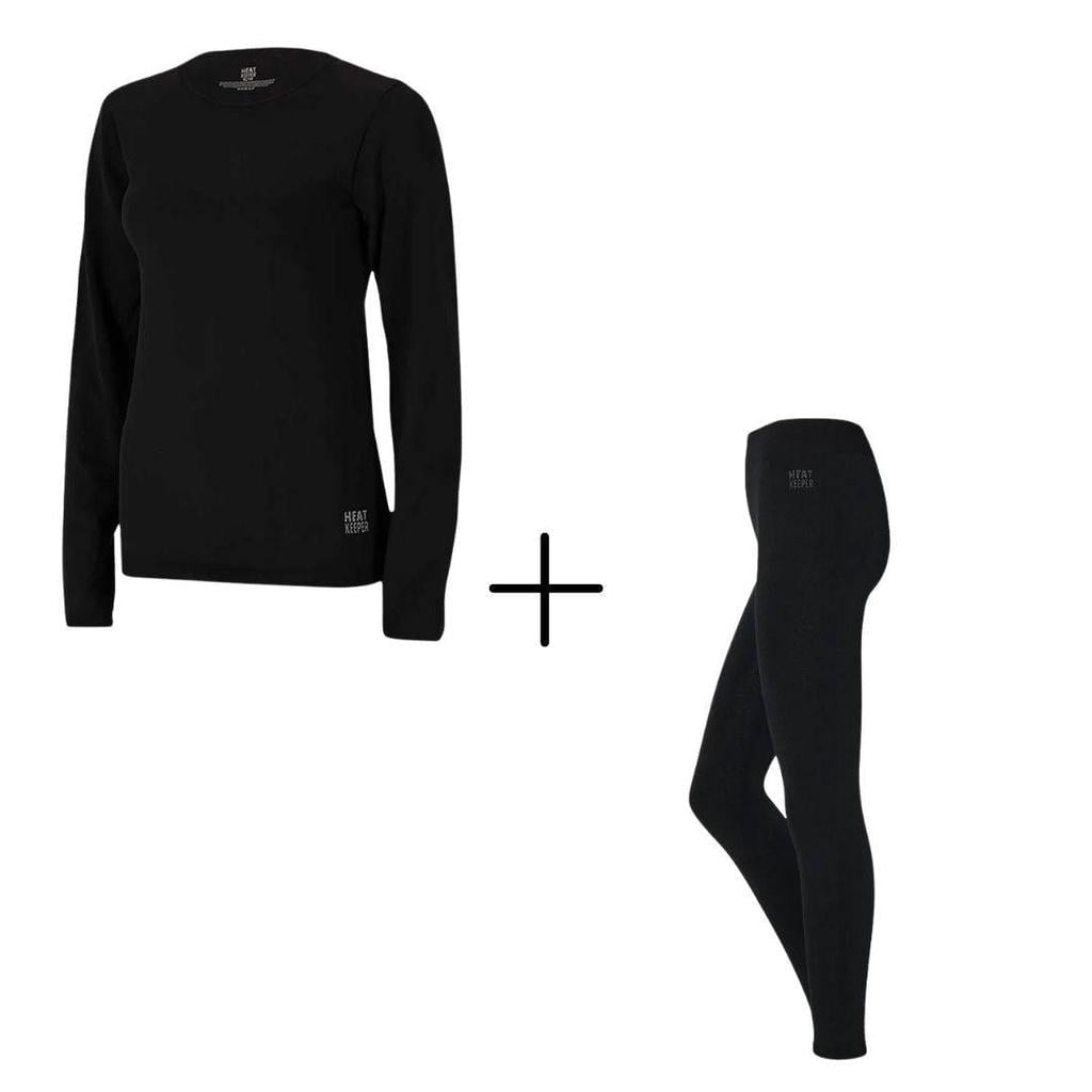 Heatkeeper Thermoset Dames Legging en T-shirt Zwart