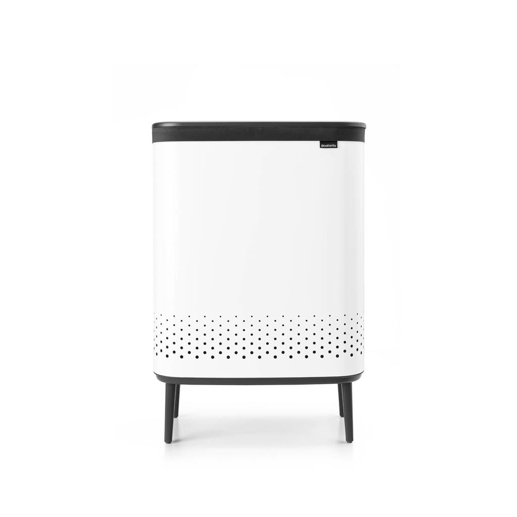 Brabantia Brabantia Bo Wasbox Hi, 2 x 45 liter, kunststof deksel - White (90 liter)