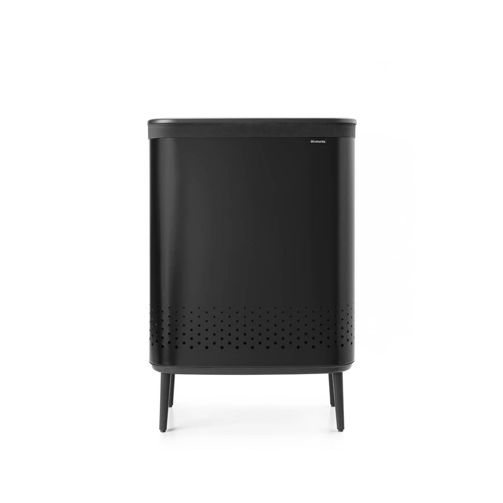 Brabantia Brabantia Bo Wasbox Hi, 2 x 45 liter, kunststof deksel - Matt Black (90 liter)