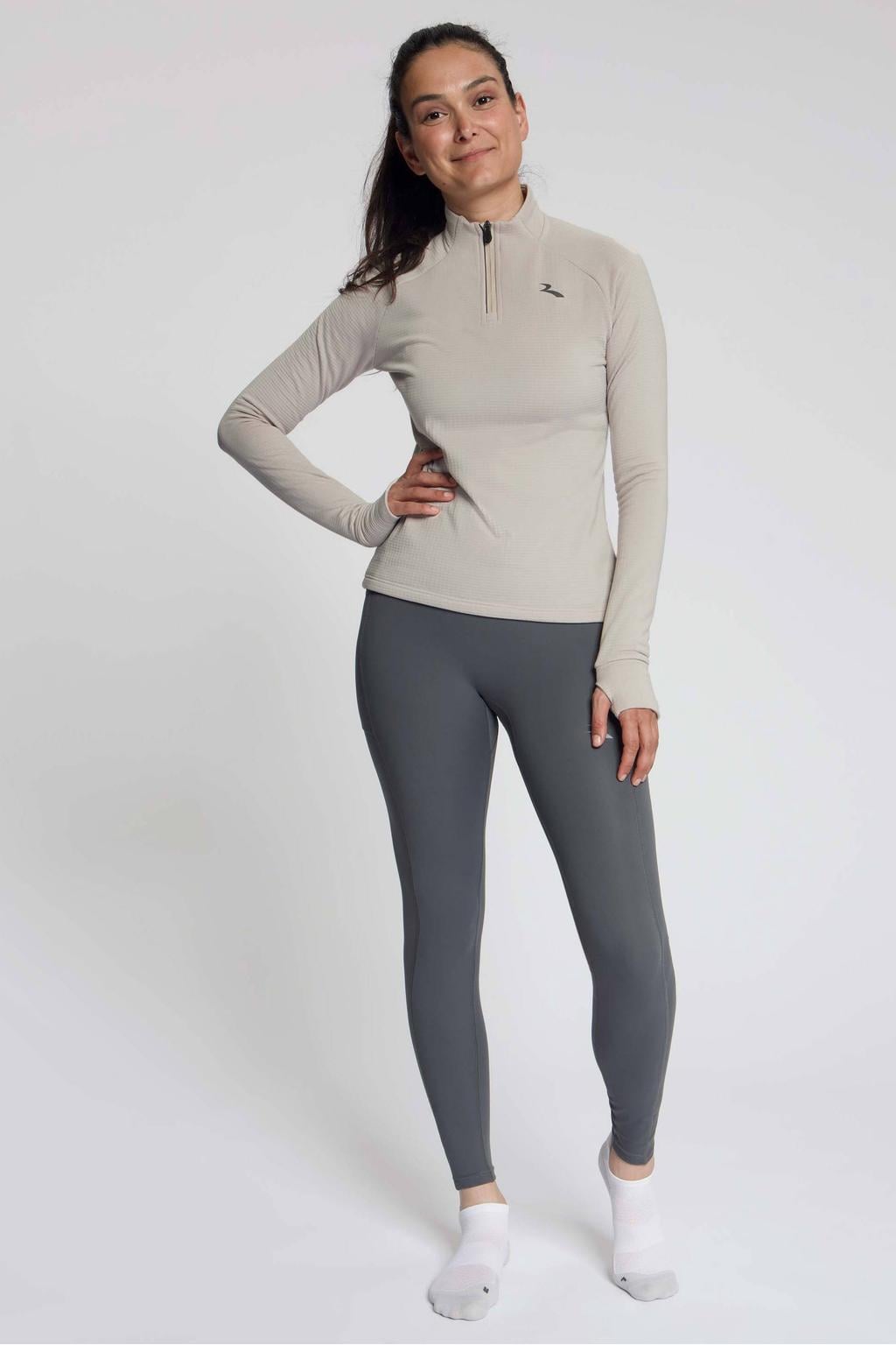 Rogelli Hardloopshirt Lange Mouw Essential Zand