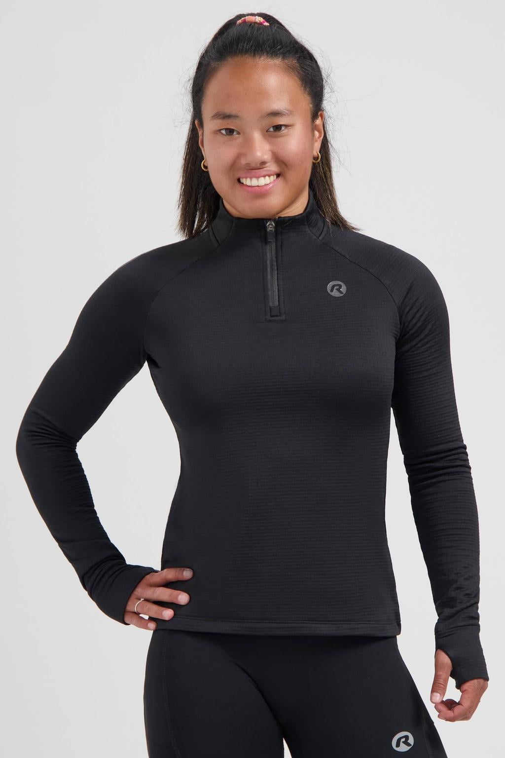 Rogelli Hardloopshirt Lange Mouw Essential Zwart