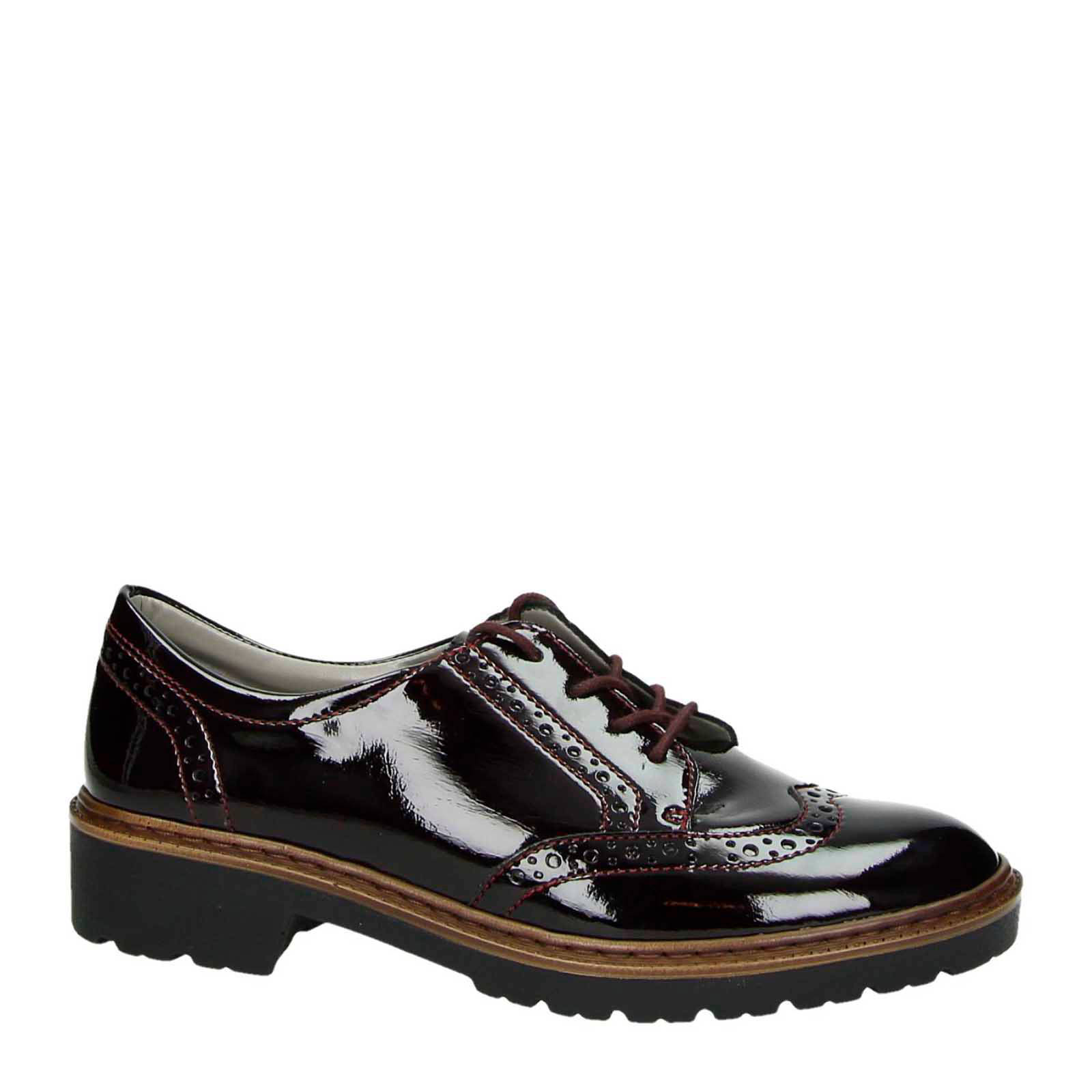 Jenny - Veterschoenen voor dames - Zwart - Nelson.nl