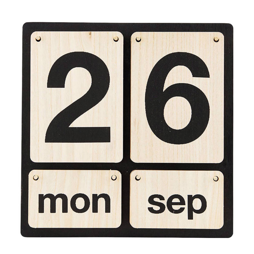 Monograph kalender, Zwart/hout