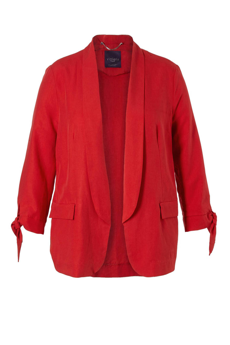 Violeta by Mango blazer met linnen (dames), Rood
