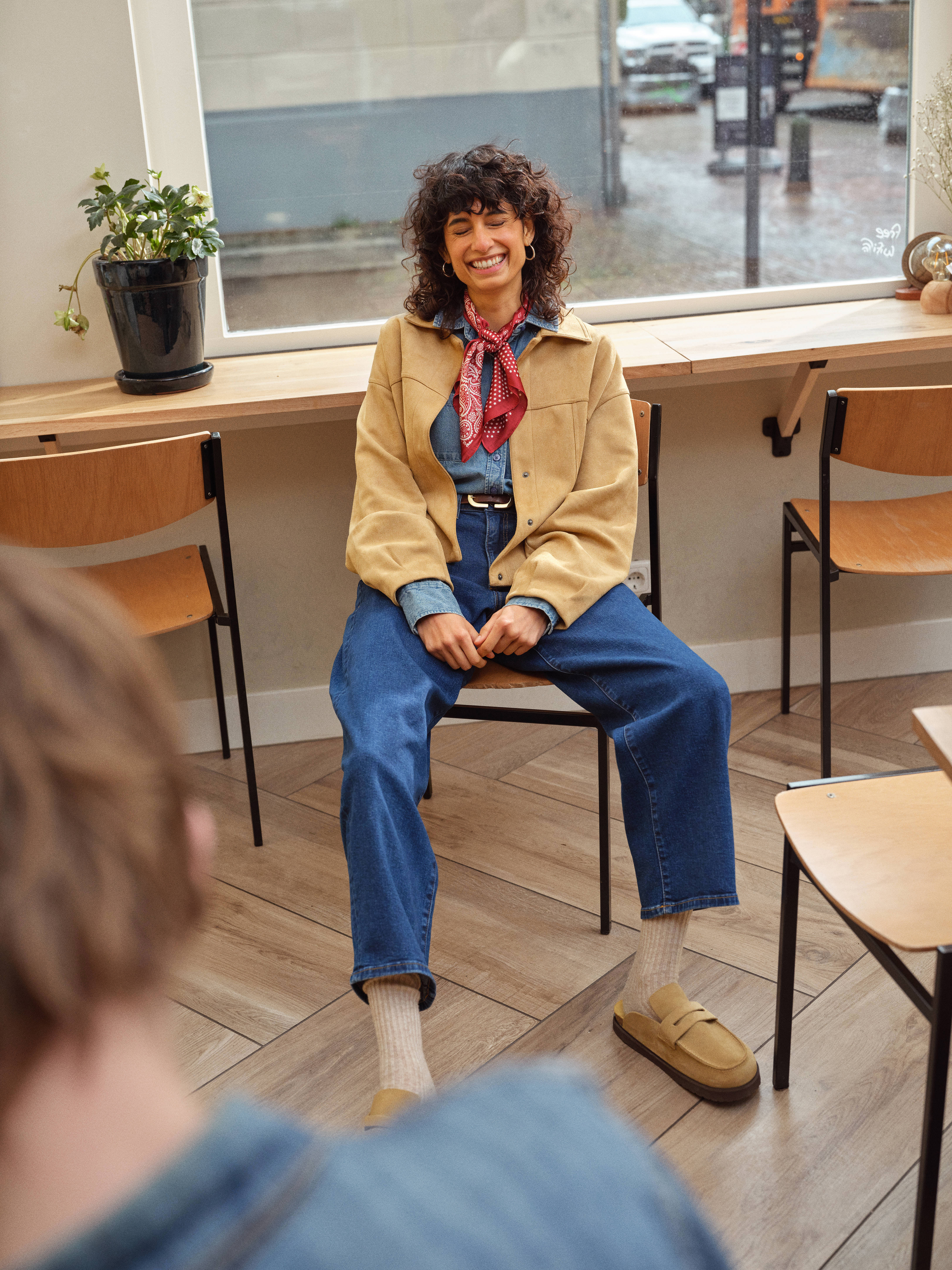 speel met vormen in barrel jeans