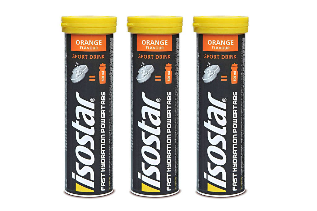 Isostar Powertabs orange sportdrink tabletten (3 flacons)