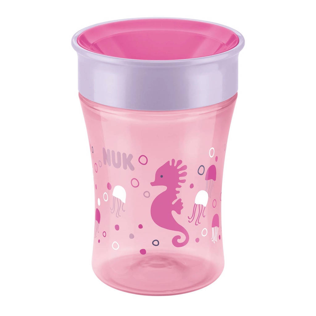 NUK Magic Cup drinkbeker 250 ml roze, Roze