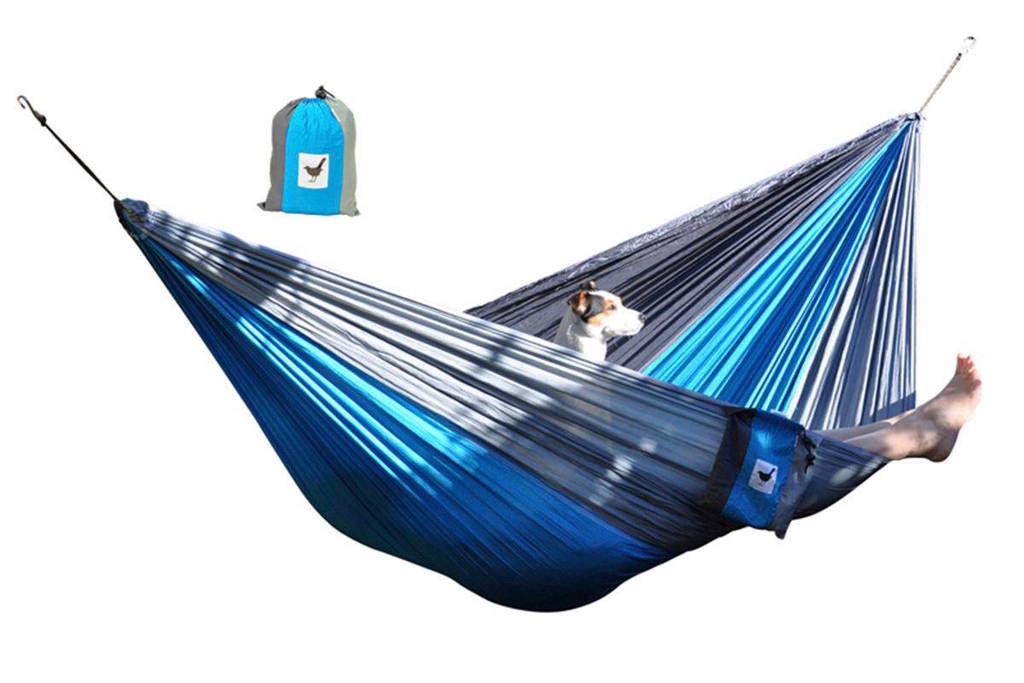 More Than Hip hangmat XXL Relaxzz (290 x 210 cm), Blauw/grijs