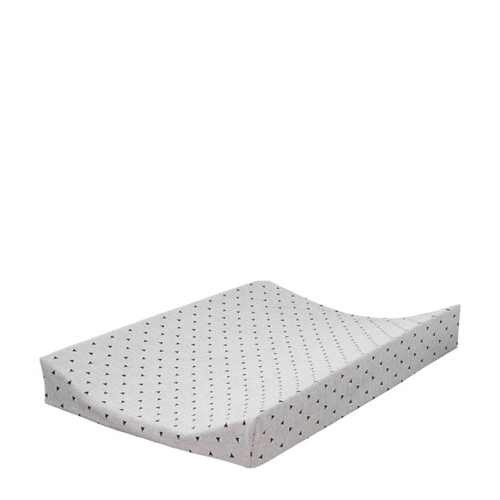 Cottonbaby driehoek aankleedkussenhoes grijs/zwart, Grijs/zwart