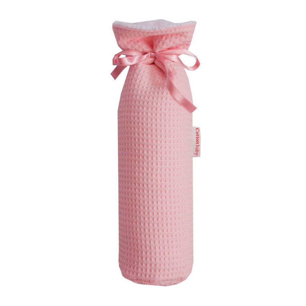Cottonbaby wafel kruikenzak roze, Roze