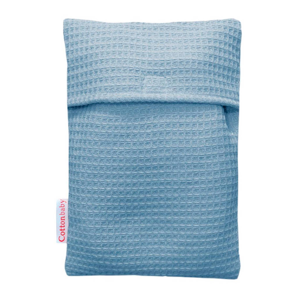 Cottonbaby wafel Zensy kruikenzak oudblauw