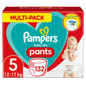 Wehkamp Pampers Baby-Dry Pants maandbox maat 5 (12-17 kg) 132 luierbroekjes aanbieding