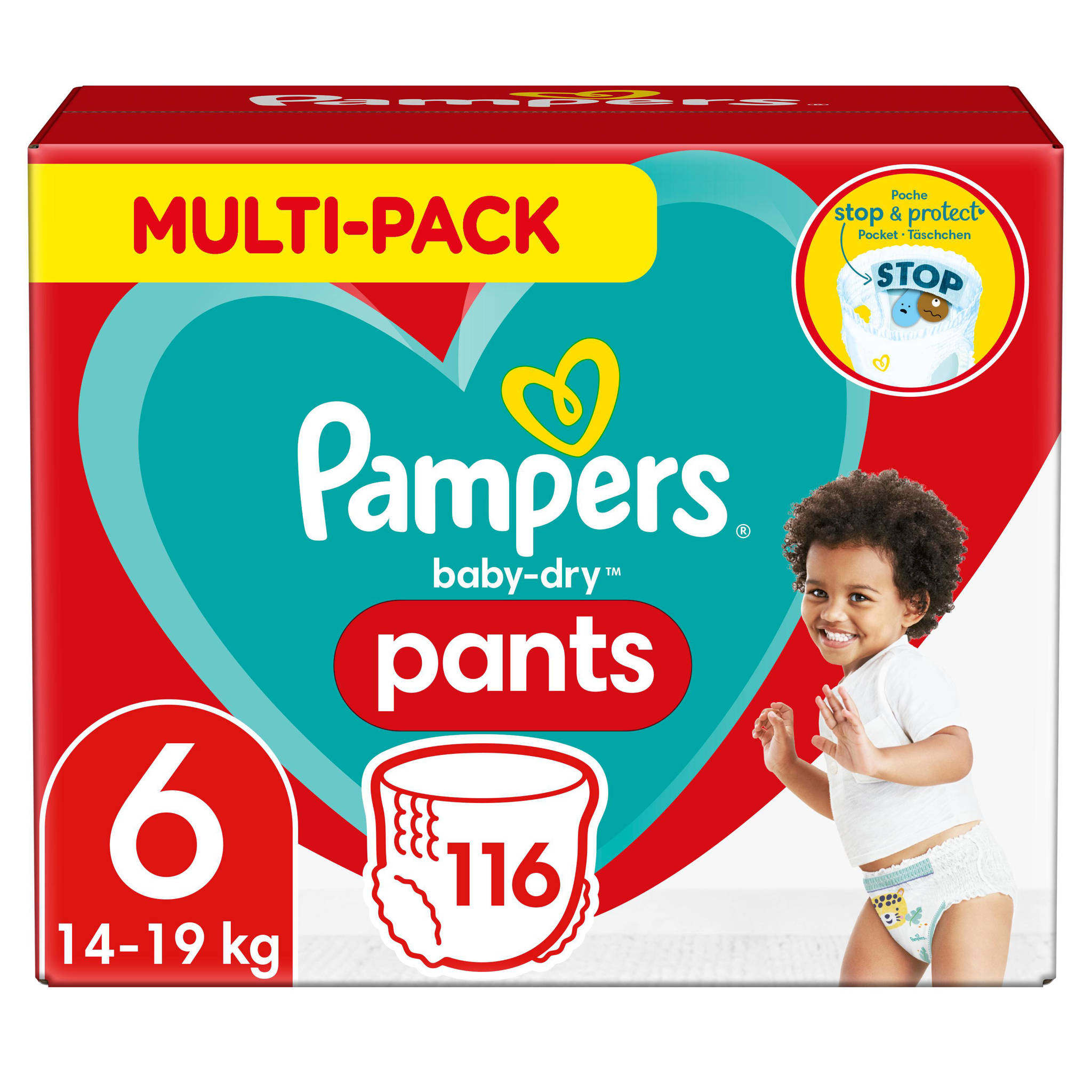 schraper bijlage marketing Pampers Baby-Dry Pants maandbox maat 6 (15+ kg) 116 luierbroekjes | wehkamp