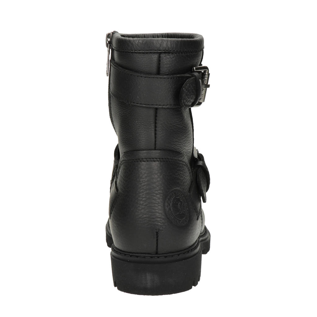 Panama Jack Felina Igloo gevoerde leren bikerboots zwart wehkamp
