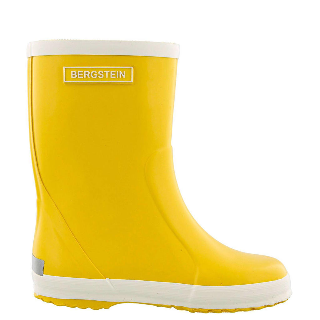 Witte jongens en meisjes Bergstein regenlaarzen Geel van 100% rubber met effen