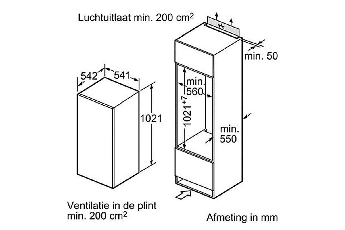 koelkast inbouw maten koelkast inbouw maten