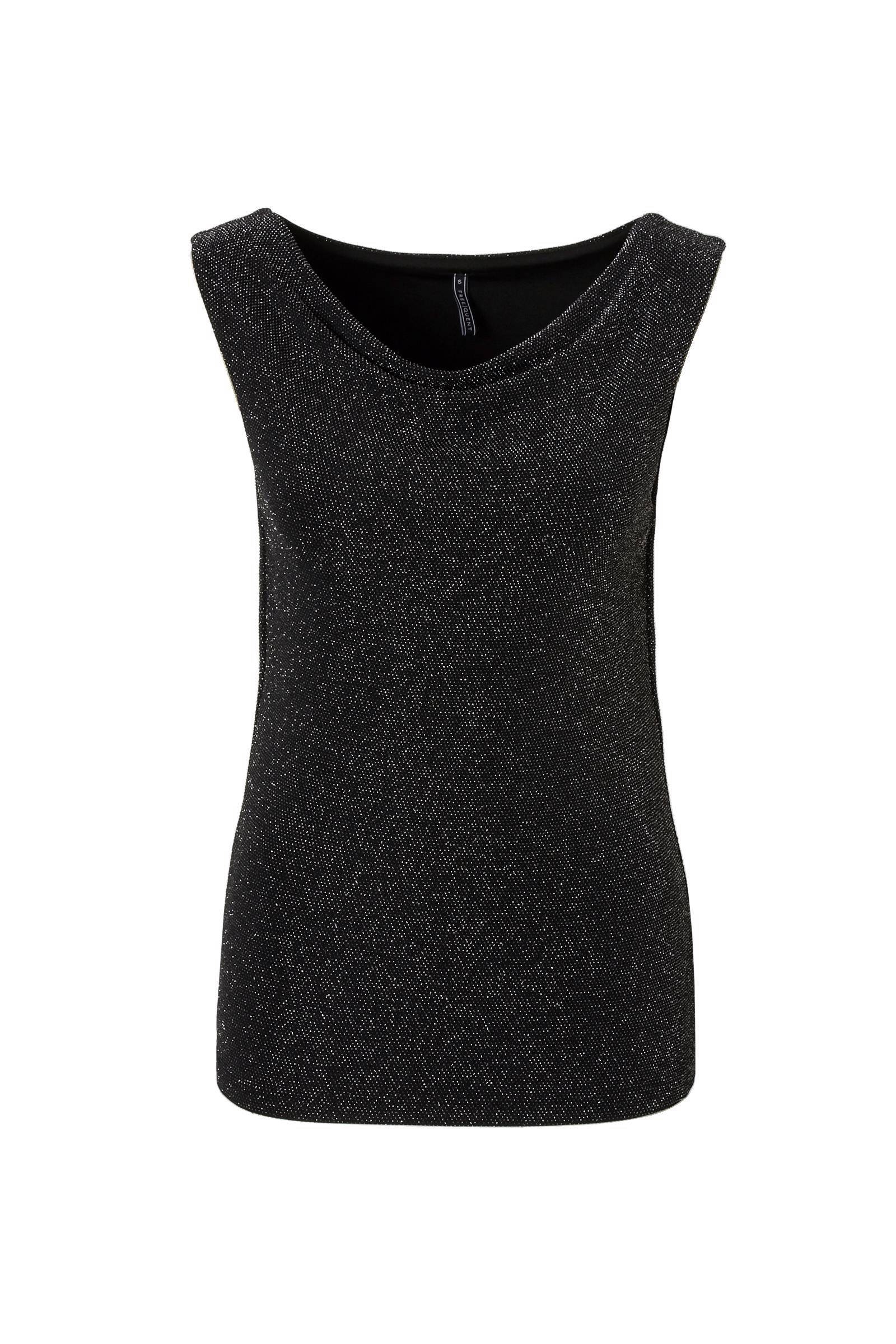 glitter top zwart