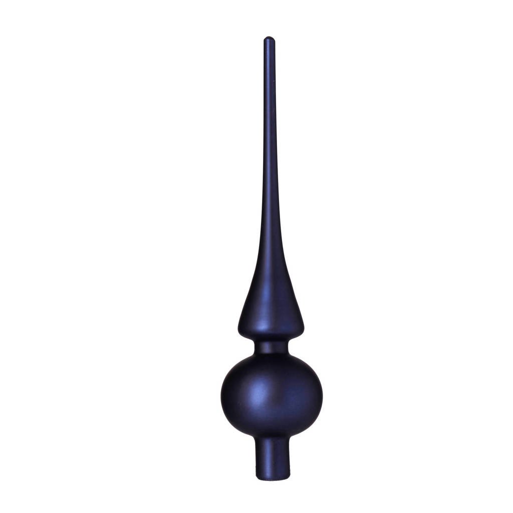 Decoris glazen piek (26 cm), Donkerblauw
