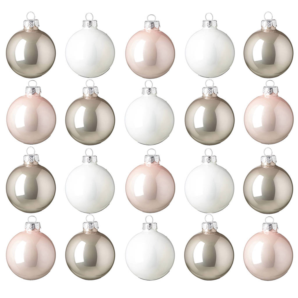 Decoris Glazen kerstballen (Ø 6 cm) (set van 20) wehkamp