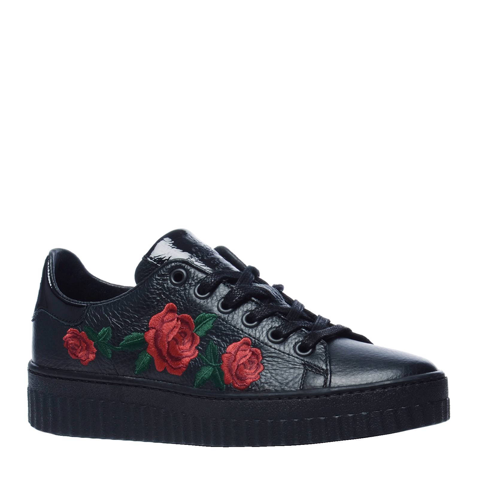Manfield leren sneakers | wehkamp